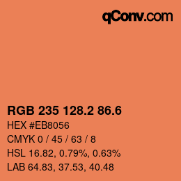カラーコード: RGB 235 128.2 86.6 | qconv.com