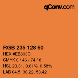 カラーコード: RGB 235 128 60 | qconv.com