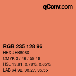 Color code: RGB 235 128 96 | qconv.com