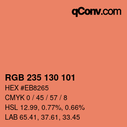 Farbcode: RGB 235 130 101 | qconv.com