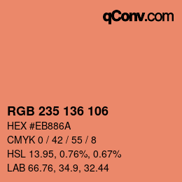Color code: RGB 235 136 106 | qconv.com