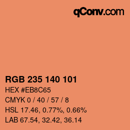 Farbcode: RGB 235 140 101 | qconv.com