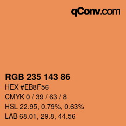 カラーコード: RGB 235 143 86 | qconv.com