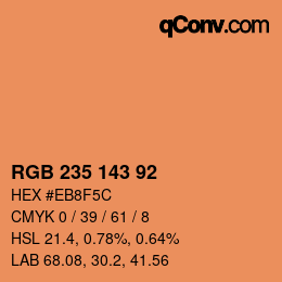 颜色代码: RGB 235 143 92 | qconv.com