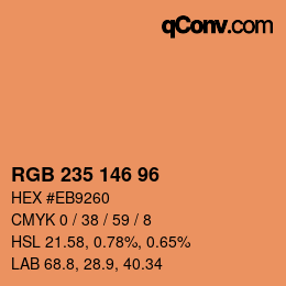 Color code: RGB 235 146 96 | qconv.com
