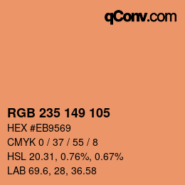 カラーコード: RGB 235 149 105 | qconv.com