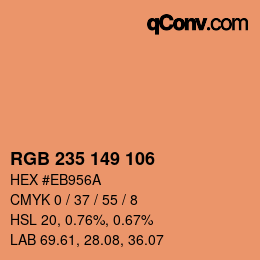 カラーコード: RGB 235 149 106 | qconv.com