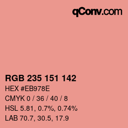 Color code: RGB 235 151 142 | qconv.com