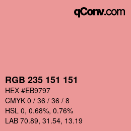Color code: RGB 235 151 151 | qconv.com