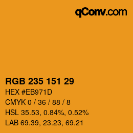 Color code: RGB 235 151 29 | qconv.com