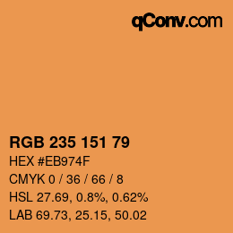 Color code: RGB 235 151 79 | qconv.com