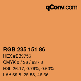 Color code: RGB 235 151 86 | qconv.com