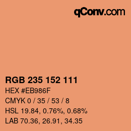 カラーコード: RGB 235 152 111 | qconv.com