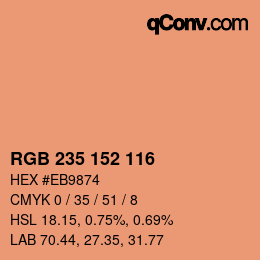 Color code: RGB 235 152 116 | qconv.com