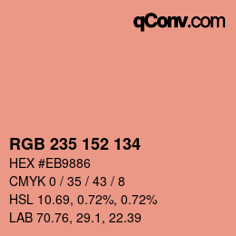 Color code: RGB 235 152 134 | qconv.com