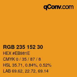 Color code: RGB 235 152 30 | qconv.com