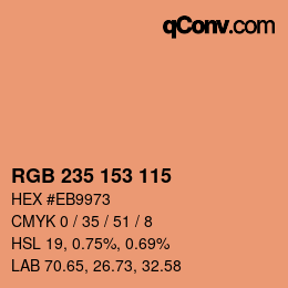 Color code: RGB 235 153 115 | qconv.com