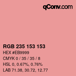 Color code: RGB 235 153 153 | qconv.com