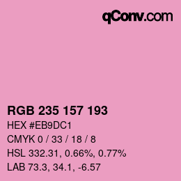 Farbcode: RGB 235 157 193 | qconv.com