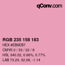 颜色代码: RGB 235 158 183 | qconv.com