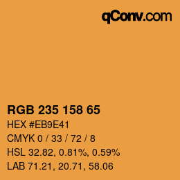 Color code: RGB 235 158 65 | qconv.com