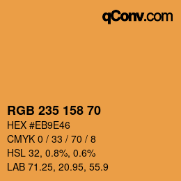 Color code: RGB 235 158 70 | qconv.com