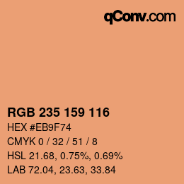 カラーコード: RGB 235 159 116 | qconv.com