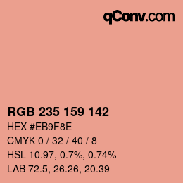 Color code: RGB 235 159 142 | qconv.com