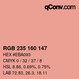Color code: RGB 235 160 147 | qconv.com