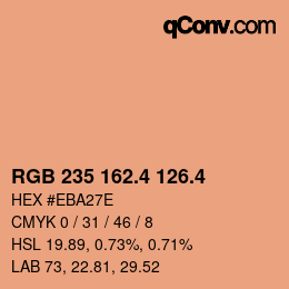 カラーコード: RGB 235 162.4 126.4 | qconv.com