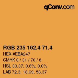 カラーコード: RGB 235 162.4 71.4 | qconv.com