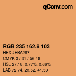 カラーコード: RGB 235 162.8 103 | qconv.com