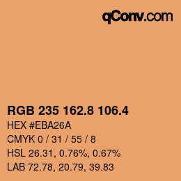 カラーコード: RGB 235 162.8 106.4 | qconv.com