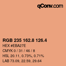 カラーコード: RGB 235 162.8 126.4 | qconv.com