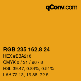 カラーコード: RGB 235 162.8 24 | qconv.com