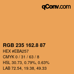カラーコード: RGB 235 162.8 87 | qconv.com