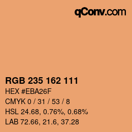Color code: RGB 235 162 111 | qconv.com