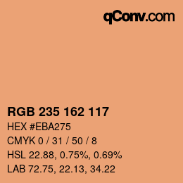 Color code: RGB 235 162 117 | qconv.com