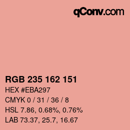 Color code: RGB 235 162 151 | qconv.com