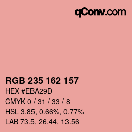カラーコード: RGB 235 162 157 | qconv.com