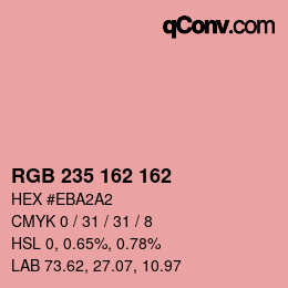 Color code: RGB 235 162 162 | qconv.com