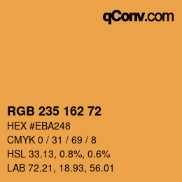 颜色代码: RGB 235 162 72 | qconv.com