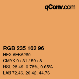 Color code: RGB 235 162 96 | qconv.com