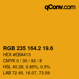 カラーコード: RGB 235 164.2 19.6 | qconv.com