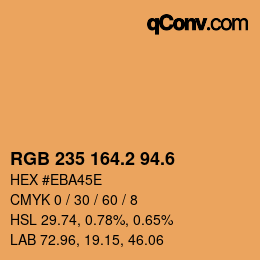 カラーコード: RGB 235 164.2 94.6 | qconv.com