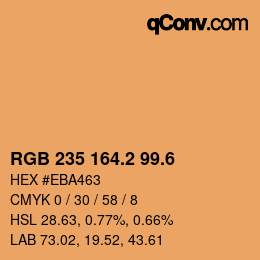 カラーコード: RGB 235 164.2 99.6 | qconv.com