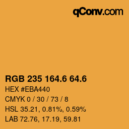 カラーコード: RGB 235 164.6 64.6 | qconv.com