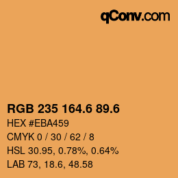 カラーコード: RGB 235 164.6 89.6 | qconv.com
