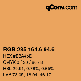 カラーコード: RGB 235 164.6 94.6 | qconv.com