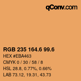カラーコード: RGB 235 164.6 99.6 | qconv.com